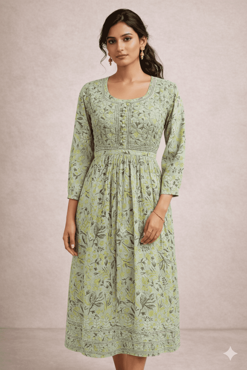 Gawn Fabric mul mul (Pista Green)